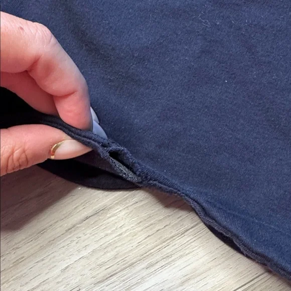 Classic Navy Fleece Dress with White Collar - Picture 6 of 7